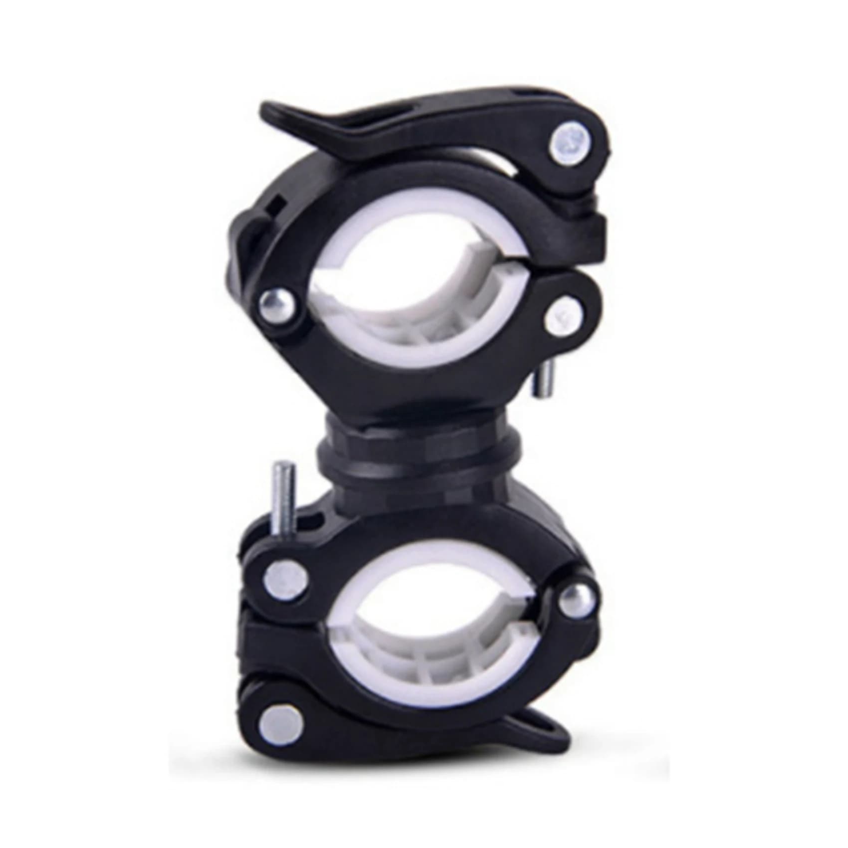 [AD12] 4X Supporto Doppio Girevole a 360 Gradi per Luce Bici da Ciclismo, Lampada Frontale a LED, Supporto per Pompa e Manubrio Bicicletta