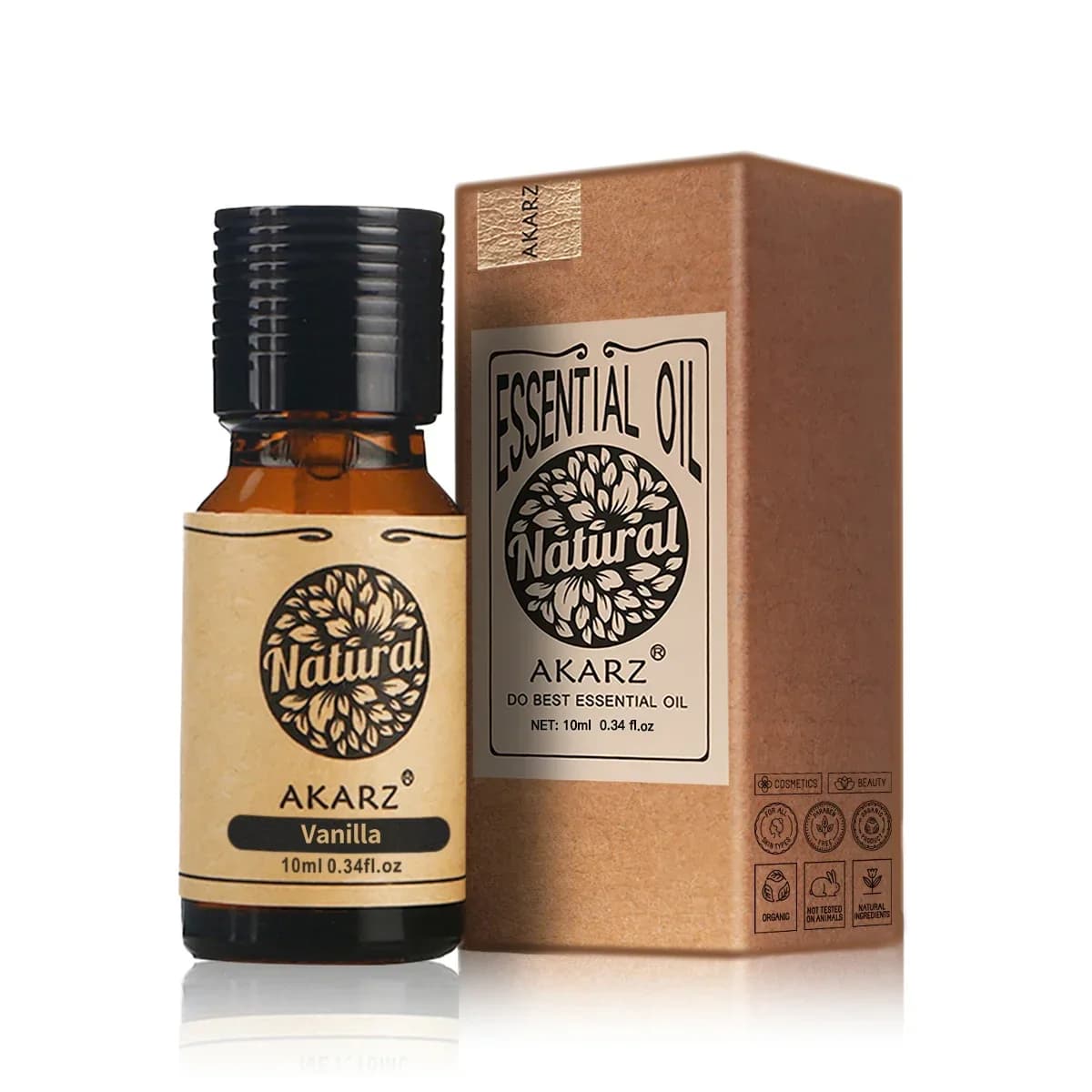 Olio essenziale di vaniglia AKARZ aromaterapia naturale emozione stabile olio di vaniglia per facilità mentale