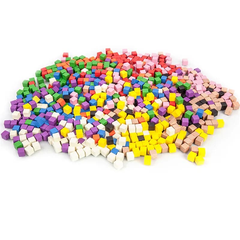 50 pz/lotto 10mm cubi di legno dadi colorati pezzi di scacchi ad angolo retto per Token Puzzle giochi da tavolo educazione precoce spedizione gratuita