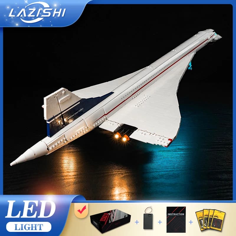 Set Lazishi LED 10318 adatto ai blocchi Concorde (solo inclusi accessori per l'illuminazione)