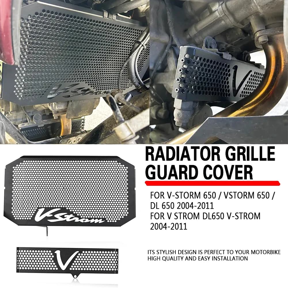Motorcycle Radiator Grille Guard Protection Cover For Suzuki VSTROM DL 650 V-STROM DL650 2004 2005 2006 2007 2008 2009 2010 2011