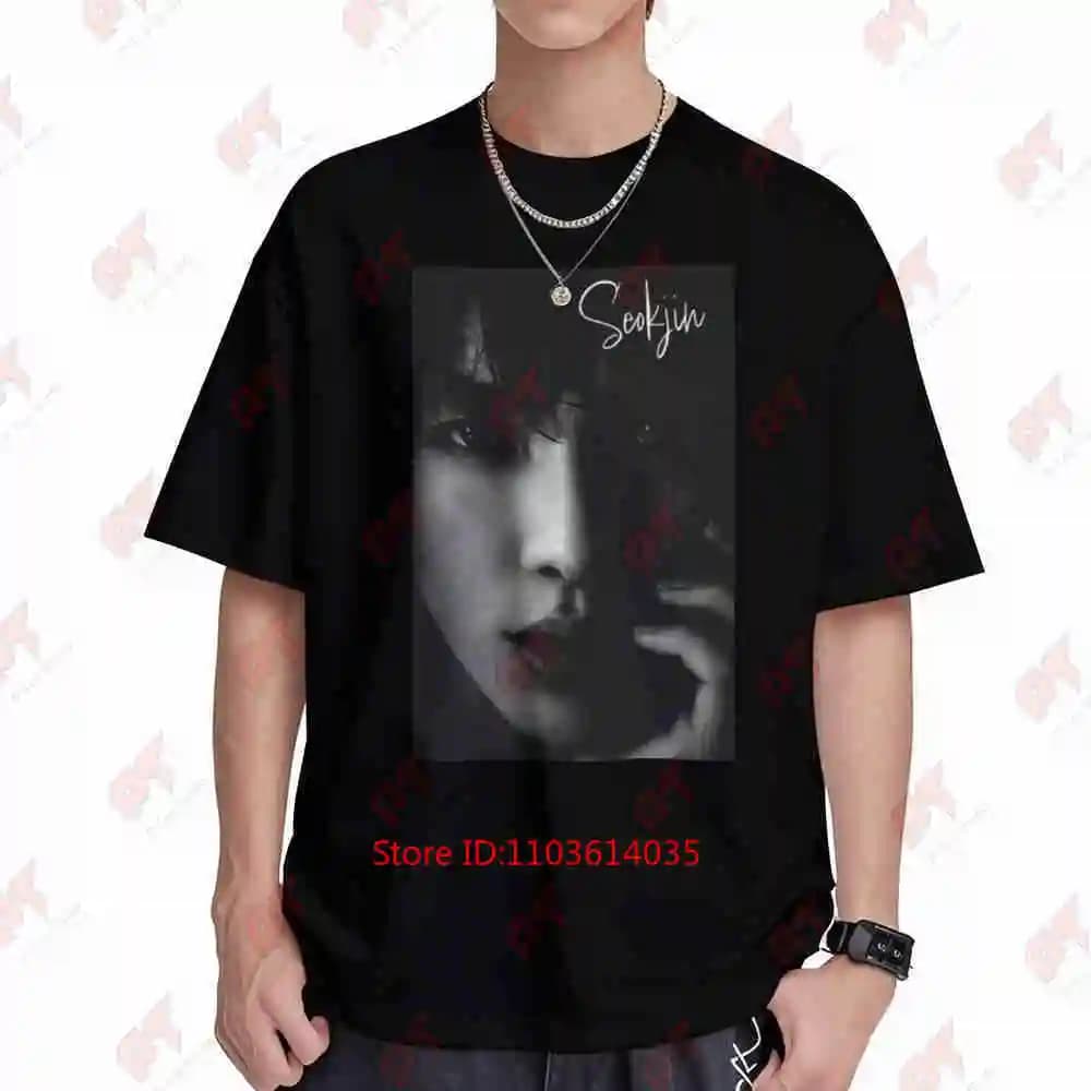 Seokjin Inspired Korean Pop Culture Short Sleeve Tee 100% Cotton T-Shirt