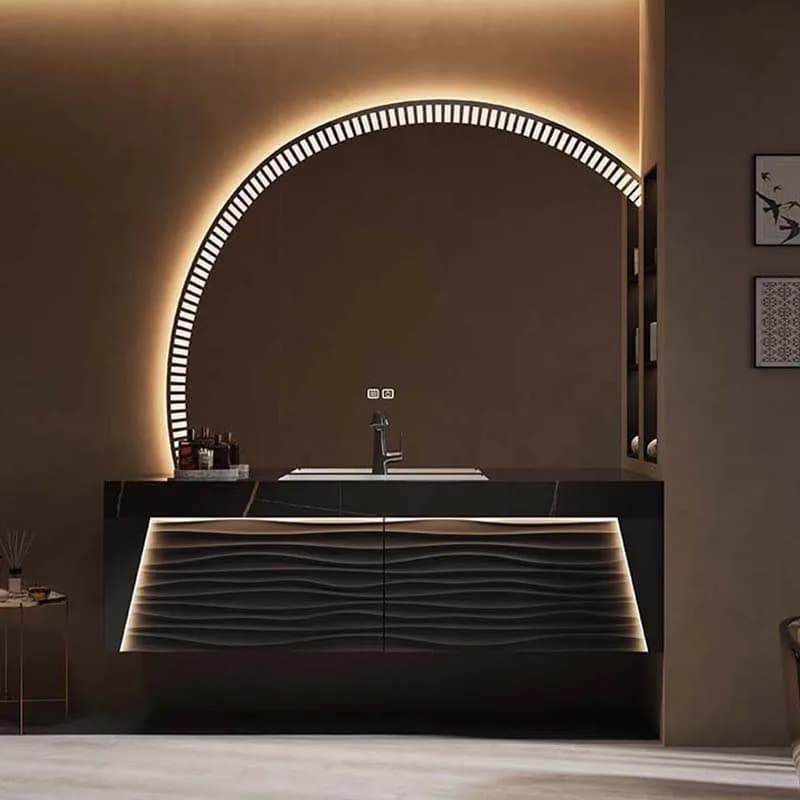 Mobiletto da bagno di lusso piccolo Mobiletto da bagno con specchio per riporre i profumi Mobiletto da bagno China Paper Skincare Corner Gabinete Mobili per la casa