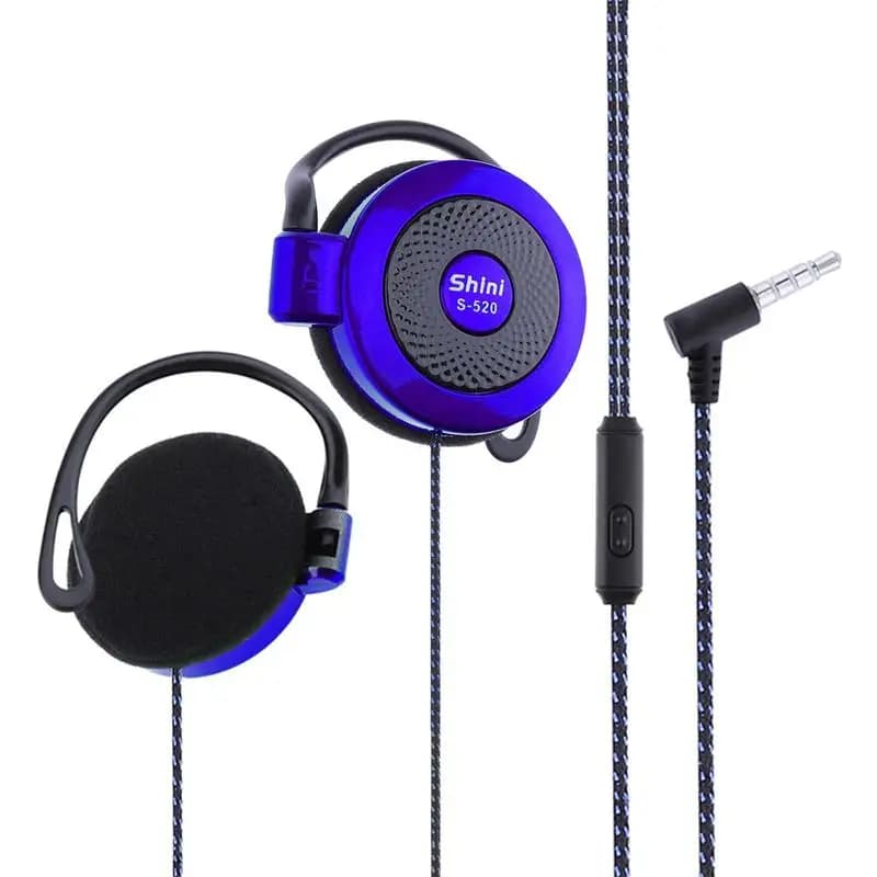 Per Shini S-520 3.5mm Stereo Mp4 Gancio per l'orecchio Gioco Sport Per il tempo libero Telefono cellulare Gancio per l'orecchio universale Cuffie Auricolari sportivi a filo