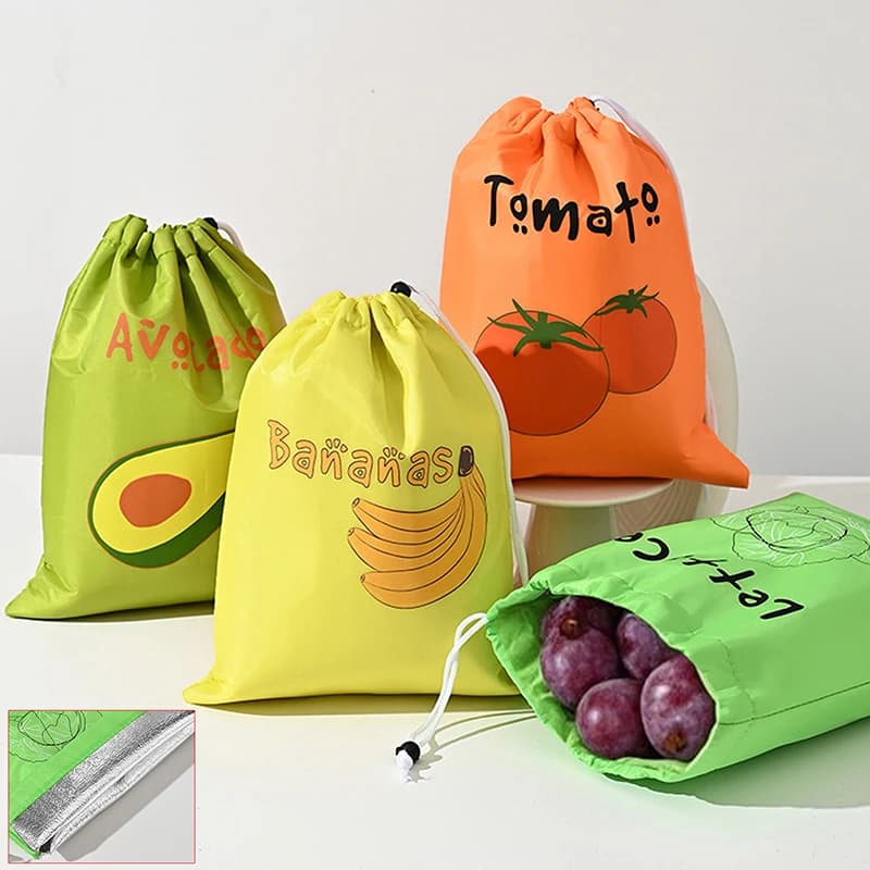 1/3pcs Frutta Verdura Freshkeeping Bag Banana Conservazione della Conservazione delle Verdure Anti Ripening Coulisse Isolata Riutilizzabile