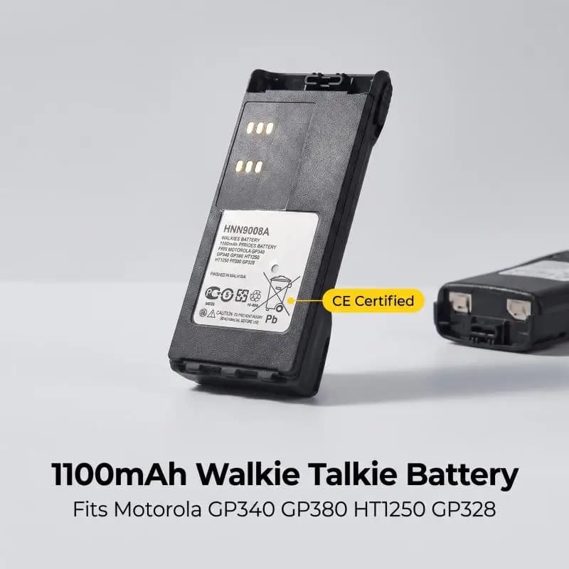 HNN9008A Battery 1100mAh For Motorola GP340 GP380 HT1250 GP328 PRO5150 Walkie Talkie Replacement Accessory