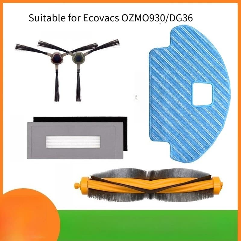 Kit Accessori per Robot Aspirapolvere Ecovacs Deebot DG31 DG36 DG70: Spazzola Principale, Filtri, Spazzole Laterali, Panni Lavapavimenti