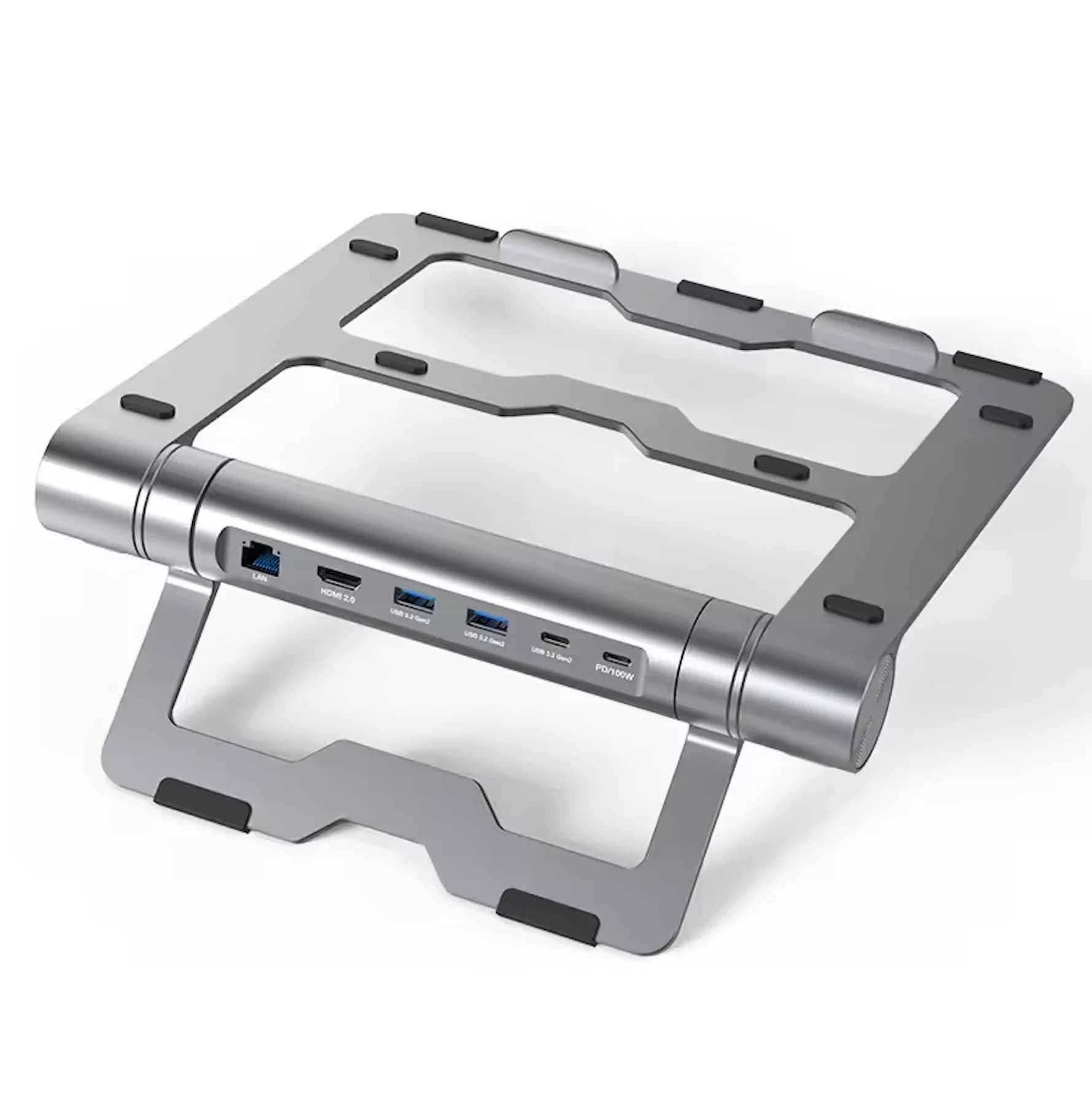 Docking Station verticale con supporto per Laptop, Dock per supporto Macbook con HDMI 4K @ 60Hz, porta Ethernet, PD 3.0 USB A