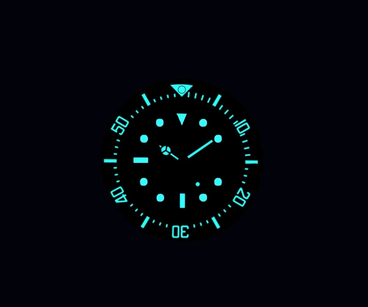 CRONOS Orologio automatico da uomo 44mm Orologio da polso meccanico militare Zaffiro 2000M Impermeabile BGW-9 Luminoso NH35 Lunetta in ceramica