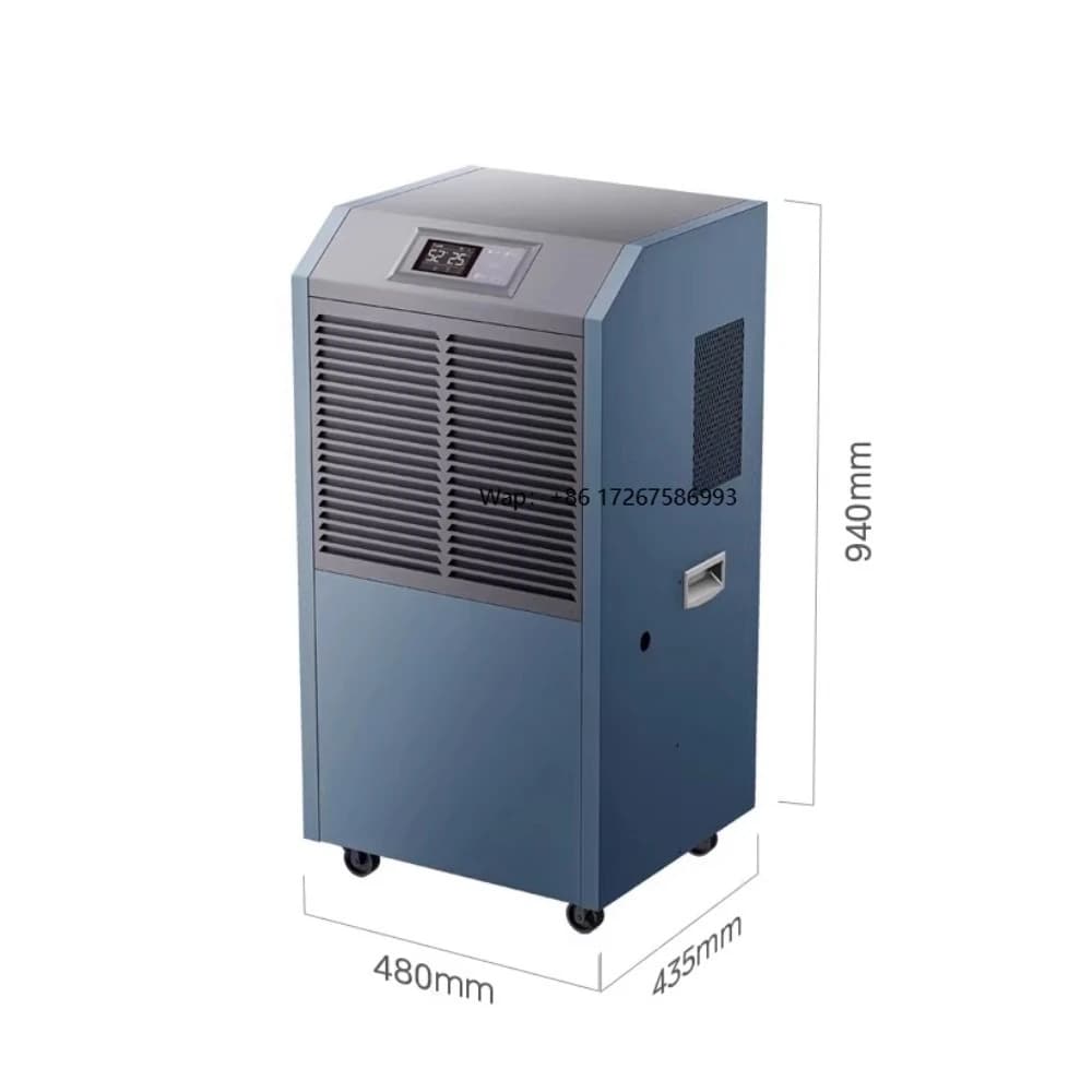 Deumidificatore Industriale da 138 Litri, Macchina Deumidificante per 200-300 Metri Quadrati ad Alta Potenza