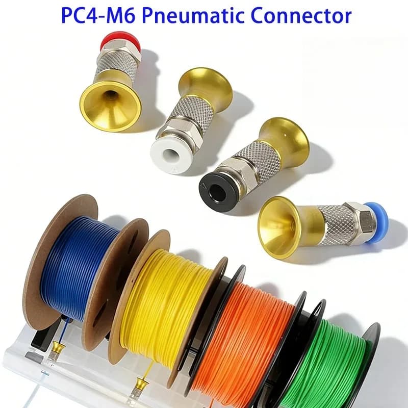 PC4-M6 Filament Power Connector Set PTFE 2.5*4mm for Dry Box 3D Printer, Spare Parts Input Material PLA