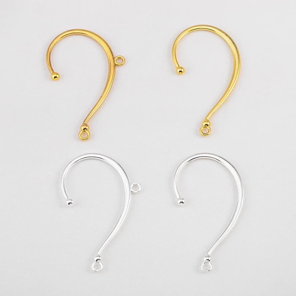 10 piece earrings 2 holes settings clips creation hair jewelry diy accessories wedding dresses metal alloy wedding hair components
