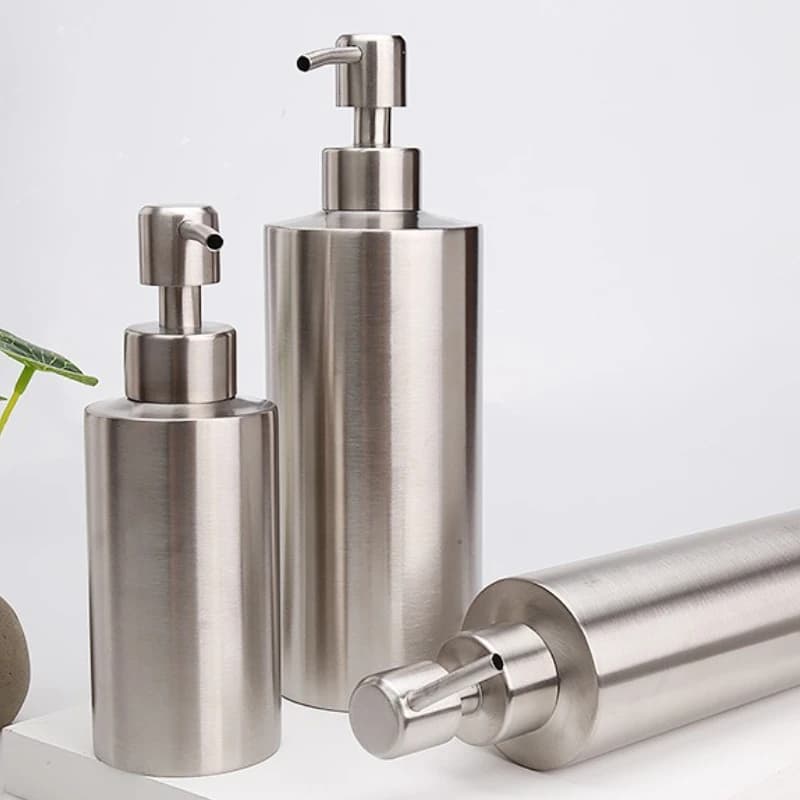 Dispenser per sapone per le mani Cucina Bagno Dispenser per sapone liquido in acciaio inossidabile 304 Bottiglia per gel Bottiglia per lozione Pompa 250ml/350ml/550ml