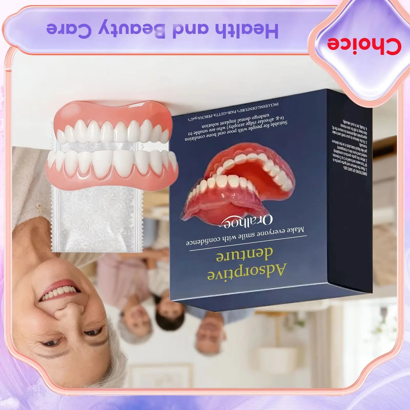 Protected in Silicone for Missing Tooths, Upper and Lower Complete Sets, Temporary Covering for Whitening, Dental Equipment