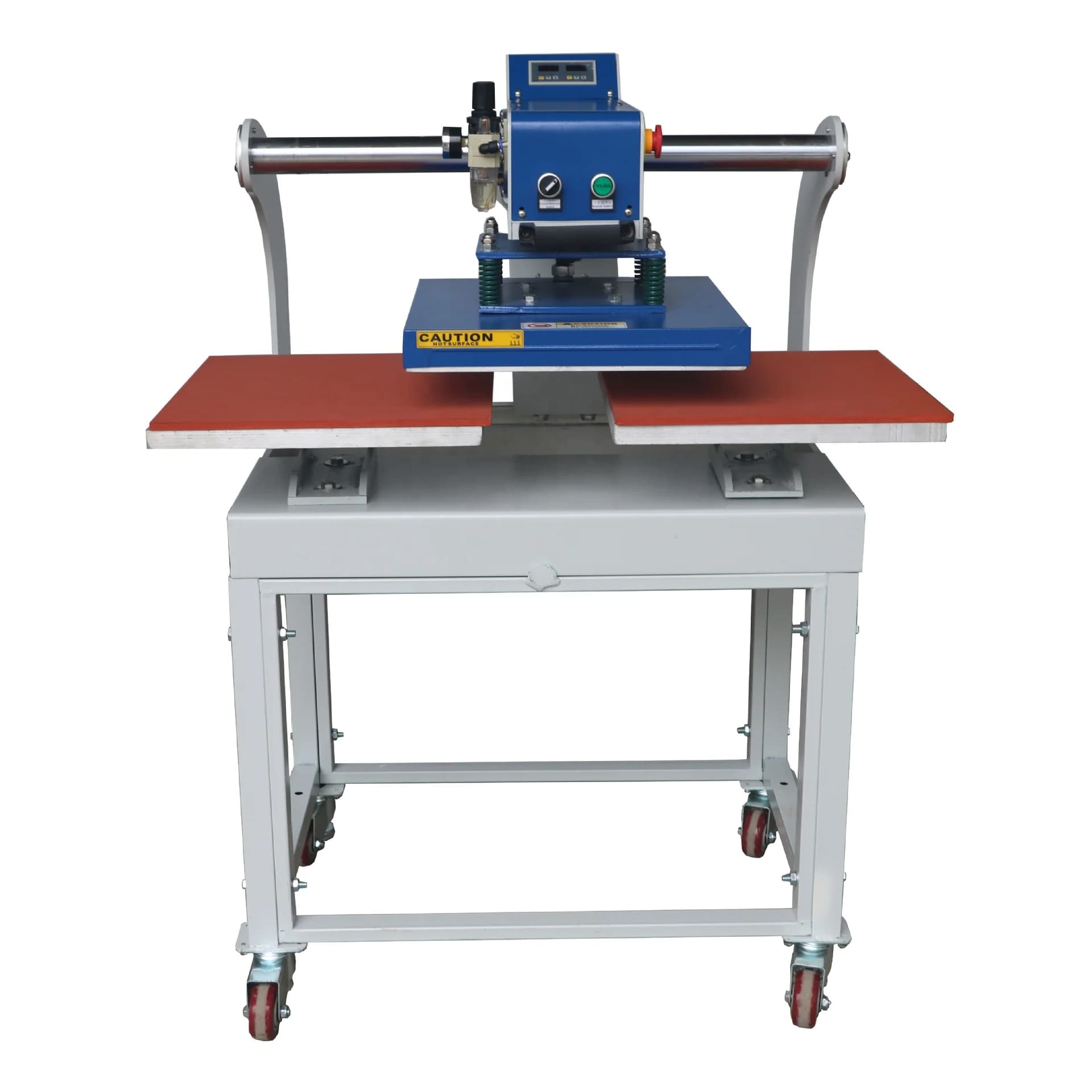New 23*30 cm T-shirt Plate Sublimation Machine Automatic Upper Glide Pneumatic Double Station Heat Press 1200W