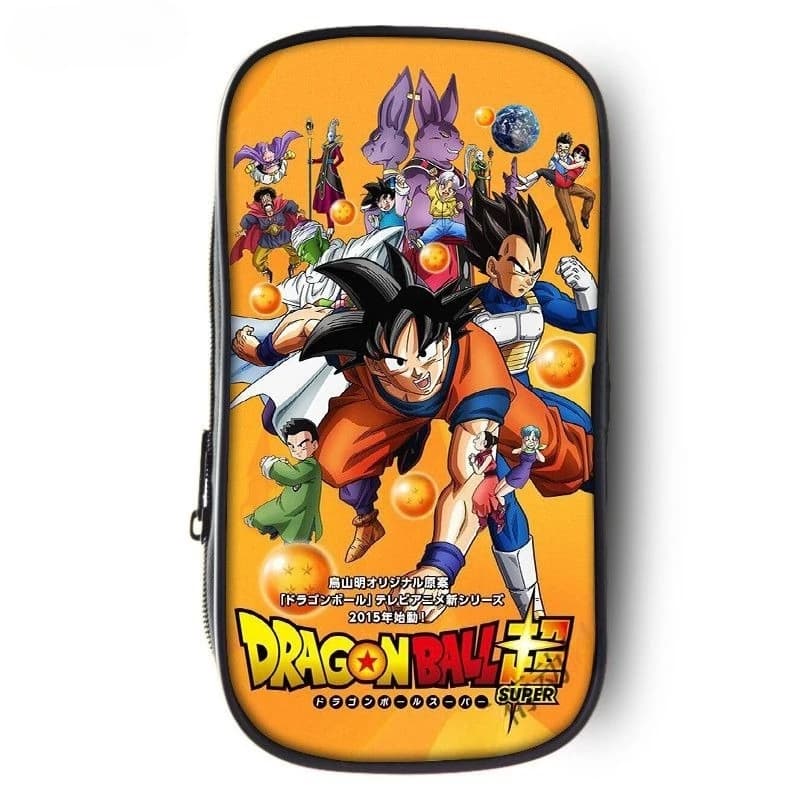Dragon Ball Print Pen Bag Dragon Ball Super Goku Male and Female Student Large Capacity Stationery Box Pencil Bag Festival Gift