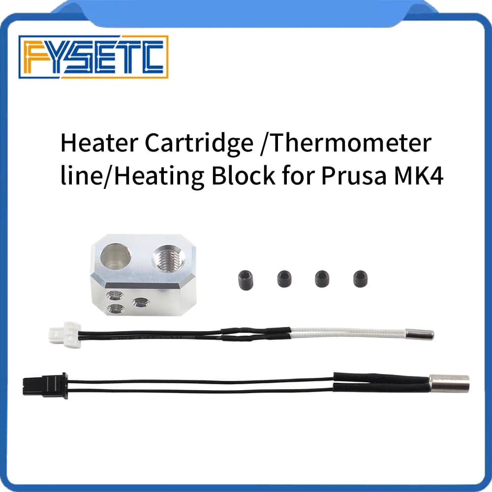 Per Prusa MK4 24V 40W Cartuccia riscaldatore Linea termometro e kit blocco riscaldamento per estrusore stampante 3D Prusa MK4