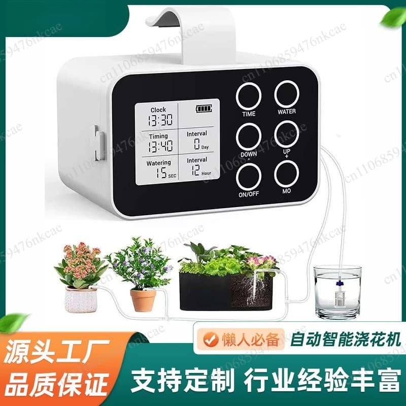 Sistema di Irrigazione a Goccia Automatico Temporizzato, Innaffiatore Intelligente per Piante in Vaso di Casa e Ufficio