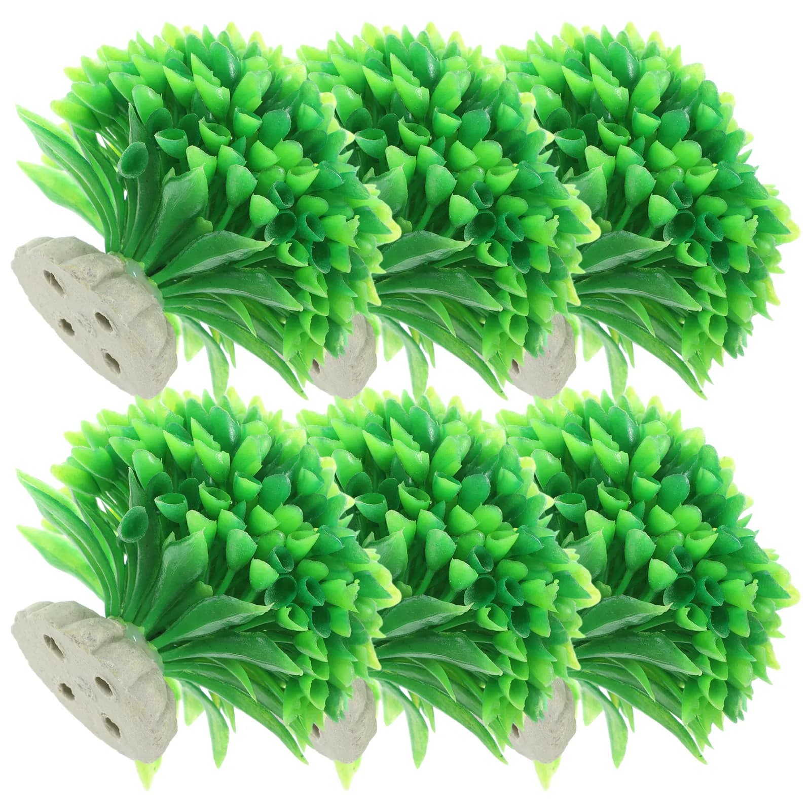 6 Pieces of Artificial Plants Realistic for Aquarium, Pisces Plant Decoration, Plastic Aquatic Plants Realistic for Tropical Aquarium