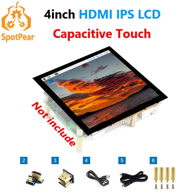 4 inch Raspberry Pi capacitive touch screen module 4 inch HDMI LCD 720×720 compatible with HDMI