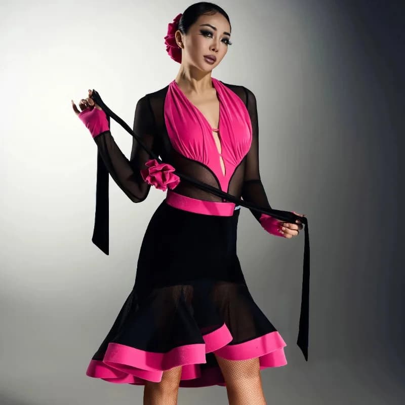 Custom Latin Dance Dress Set of joints paired with colors evening dresses for women пла Heiе Yes