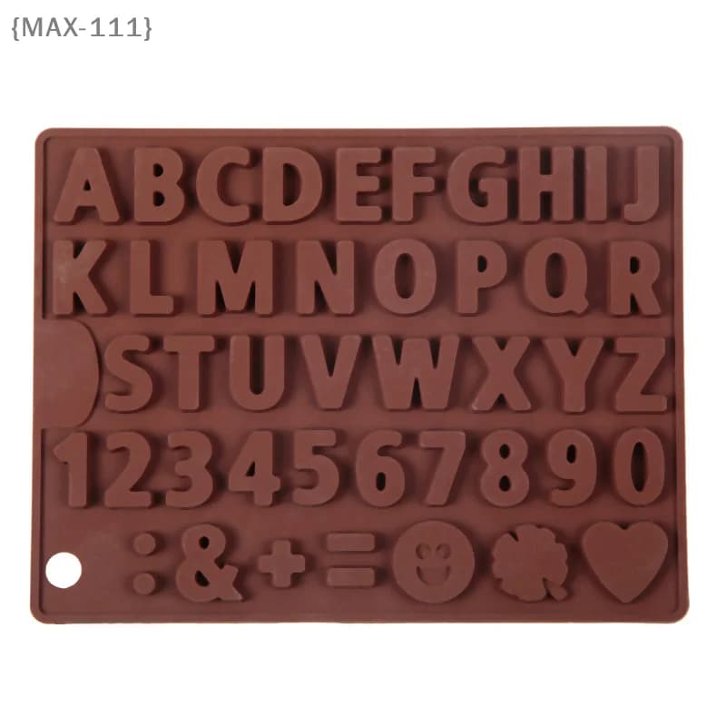 【F2-MAX111】1 Pezzo Stampo in Silicone con Lettere Inglesi, Stampo Alfanumerico per Caramelle, Biscotti, Gelatine, Ghiaccio, Decorazioni per Torte, Sapone e Candele