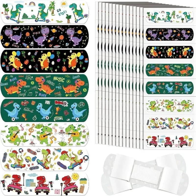 80 pz/set Dinosauro Del Fumetto Stampe Cerotto Kawaii Strisce di Primo Soccorso Bende Adesive Medicazione della Ferita Cerotti Patch Per La Pelle