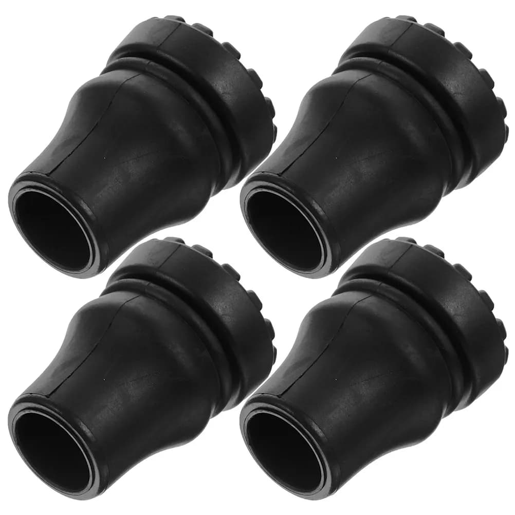 4Pcs Cane Tips Replacement Anti-Skid Walking Stick Tips Crutch End Mats Non-Slip Plastic Trekking Pole Foot Covers Thickened