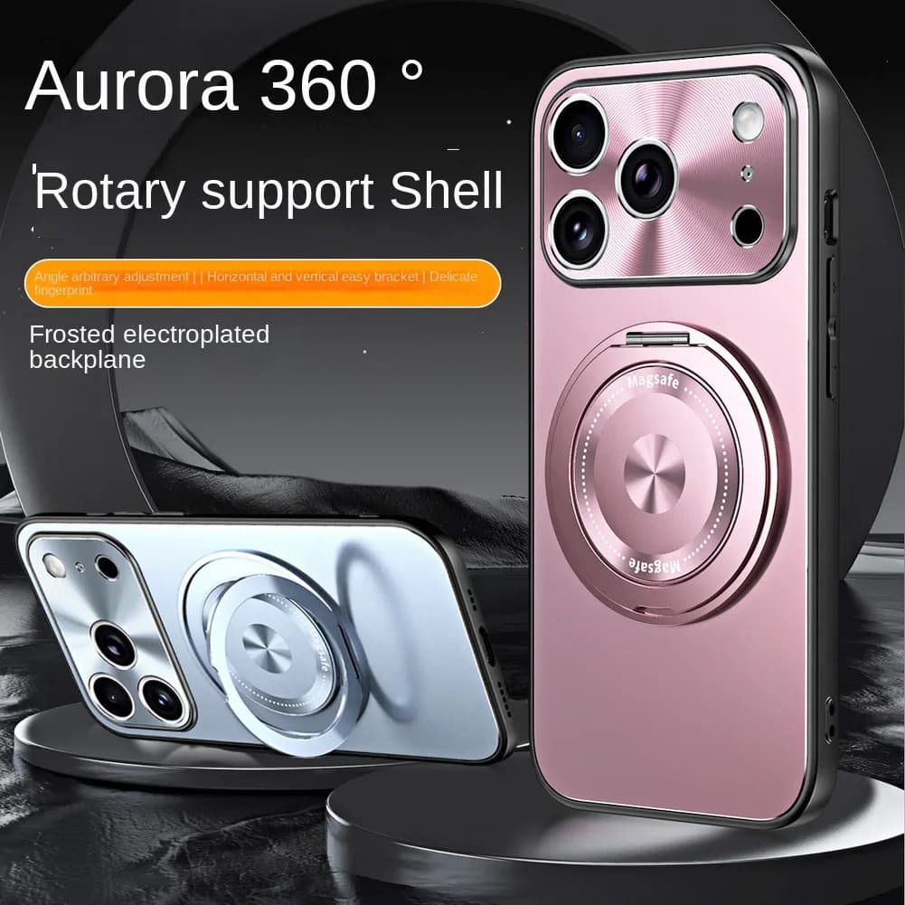 For Iphone 17 Pro Max Magnetic for MagSafe Matte Ring Holder Cover for Apple Iphone Air 17pro Max Hard Bumper Protective Cover