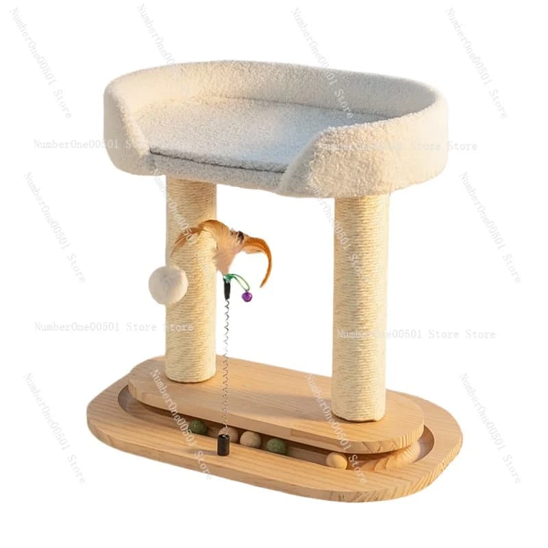 Torre rotante per albero per gatti con graffette per condominio in peluche Parco giochi multilivello per gatti da interni