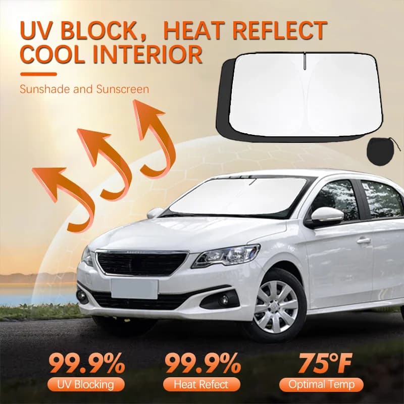 For Peugeot 301 Car Sun Viso Front Window Windshield Sunshade Heat Insulation Summer Sun UV Protection Auto Accessories