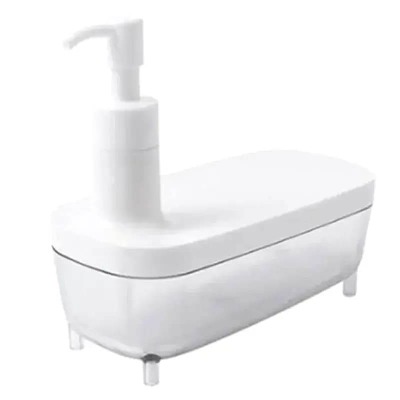 【ORA IN OFFERTA】Dispenser di Sapone 2-in-1 e Contenitore Multifunzione con Scolapiatti Integrato