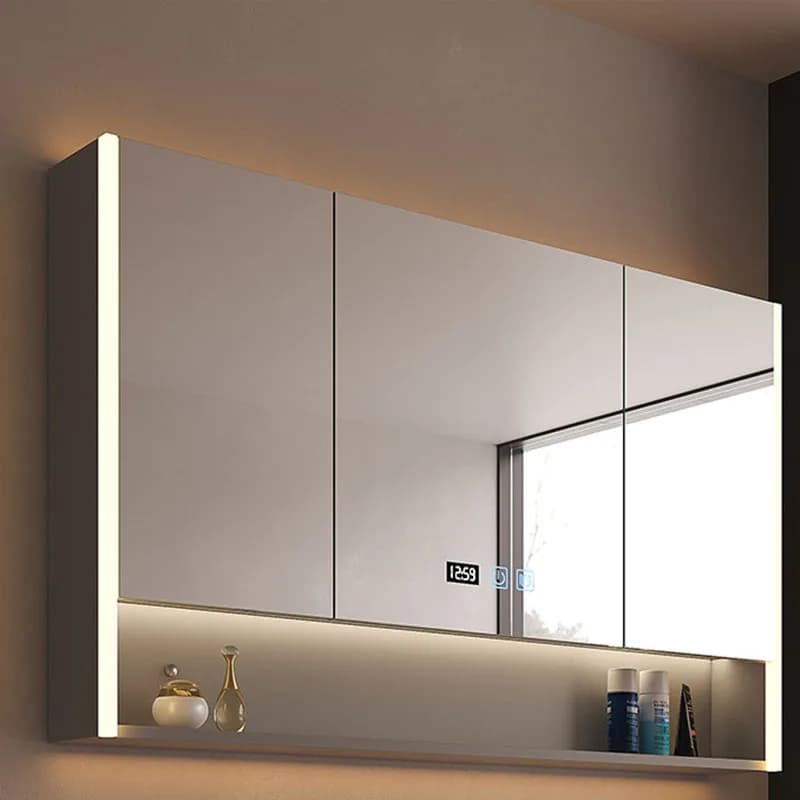 Mobile da Bagno Moderno di Lusso, Decorazioni in Legno, Espositore per Trucchi, Scaffali, Armadietto, Specchio, Organizzatore, Arredamento per Salone