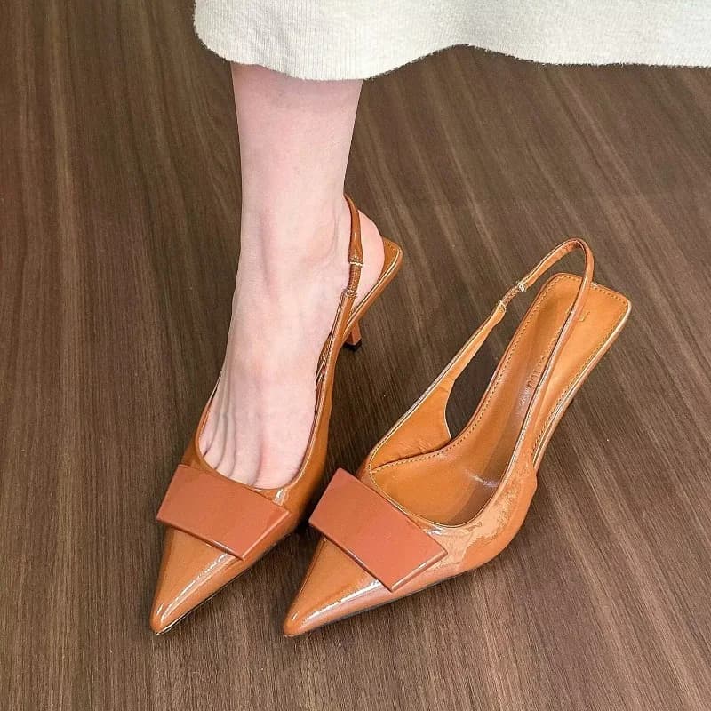 Women's Fashion Baotou Sandals Spring New Pointy Shallow Mouth Anti-slip Wear-resistant High Heels
