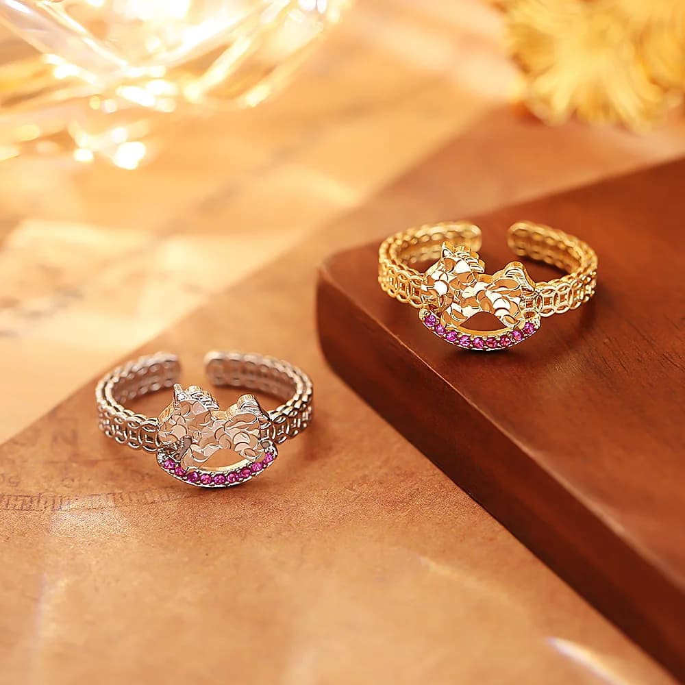 Fashionable and exquisite ultra-flash crushed ice pony open ring niche personality light luxury high-end versatile zircon ring