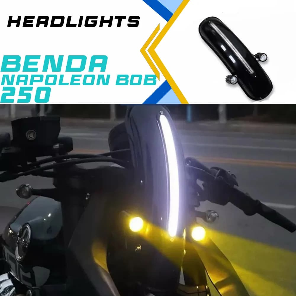 BENDA Napoleone bob 250 Gruppo faro, Faro moto, LED super luminoso 70V Napoleone bob 250 Assemblaggio 250 Napoleonbob