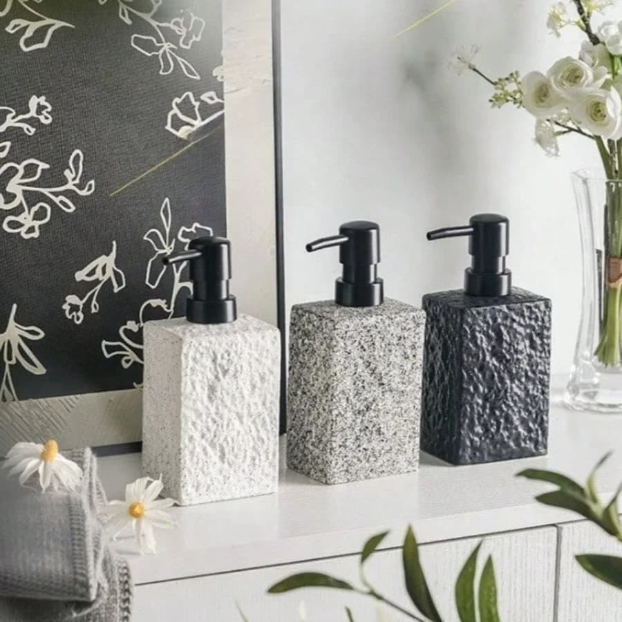 350ml Ceramic Soap Bottle Liquid Soap Dispenser Lotion Bottle Hand Sanitizer Dispenser for Liquid Soap Bathroom Accessories