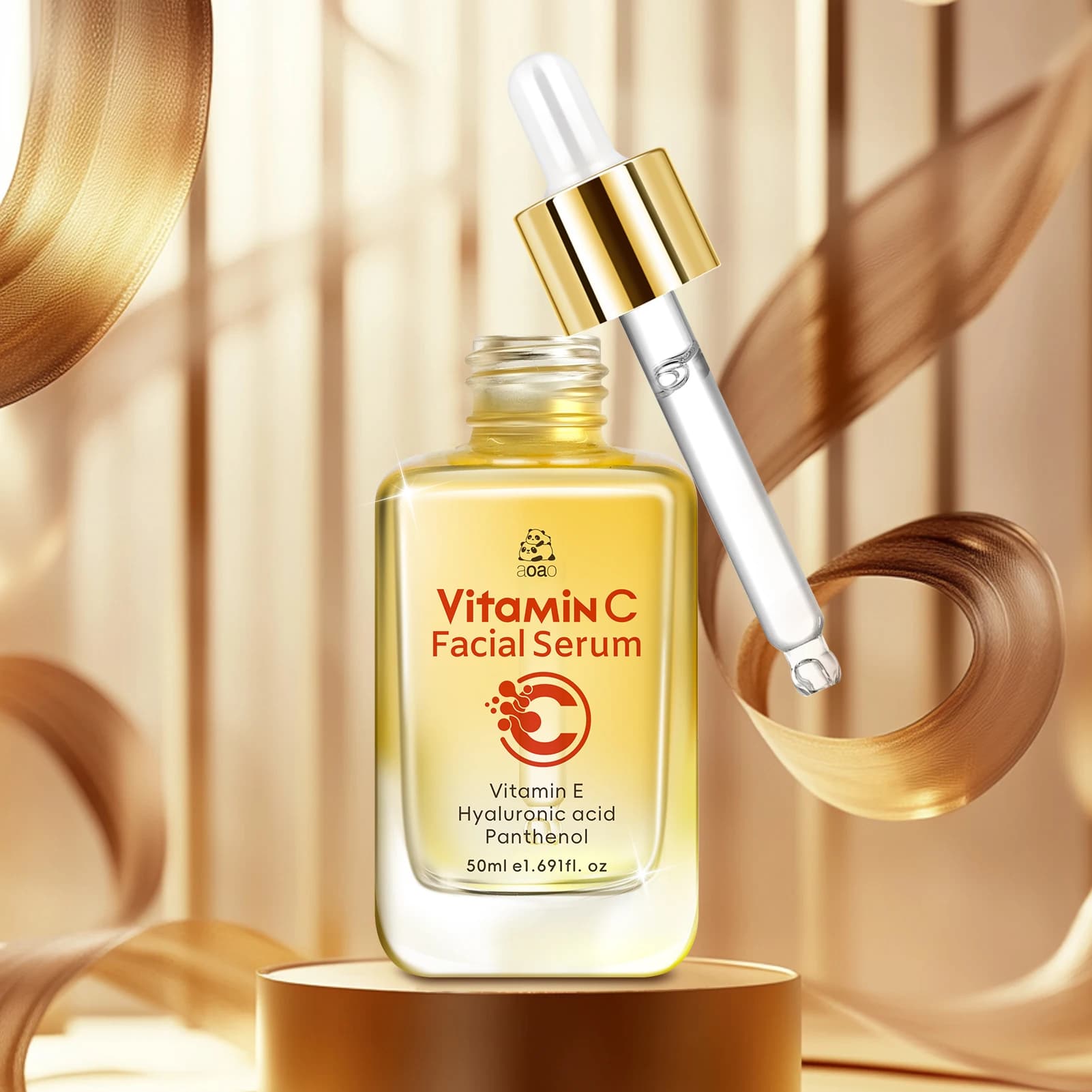 Serum face to vitamin C with hyaluronic acid and vitamin E – Antioxidant, clears, firms, increases lighting, moisturizing essence.