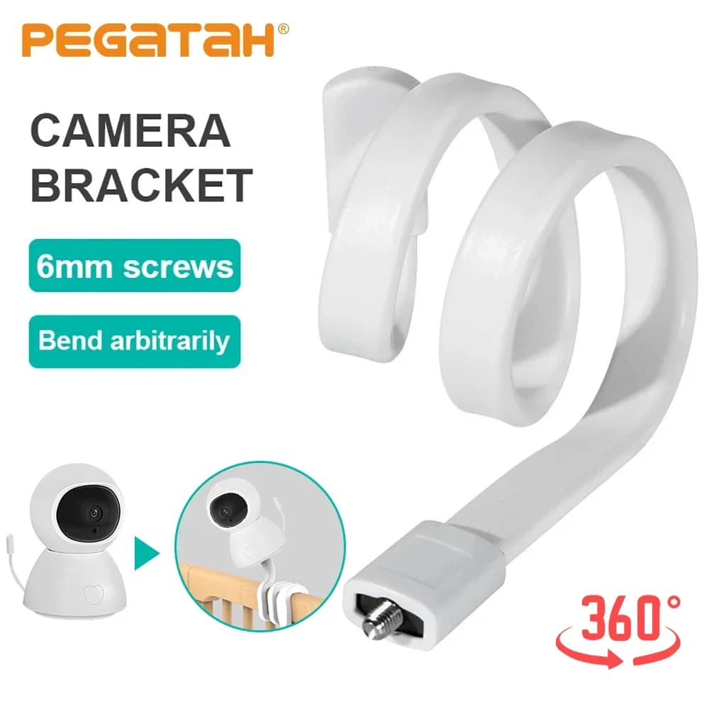 Supporto Flessibile PEGATAH M6 con Collo d'Oca in Silicone per Telecamera, Monitor per Bambini, Selfie, Vlog e Montaggio Creativo