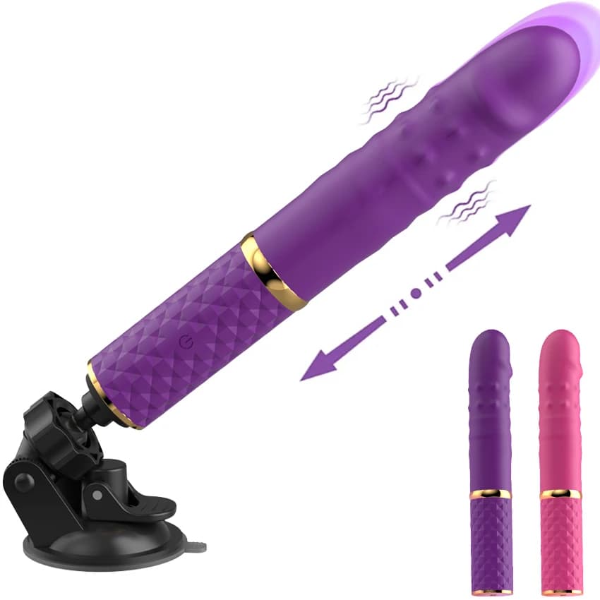 Vibratore Dildo Telescopico Automatico con Ventosa Massaggiatore Punto G Femminile Giocattoli Sessuali per Masturbazione Anale e Vaginale Articoli per Adulti 18+