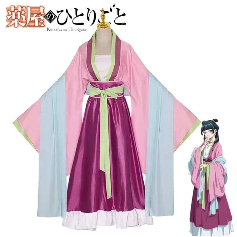 2026 Maomao Costume Cosplay Parrucca Anime The Apothecary Diaries Gonna Abito Verde Top Kusuriya No Hitorigoto Halloween per le donne