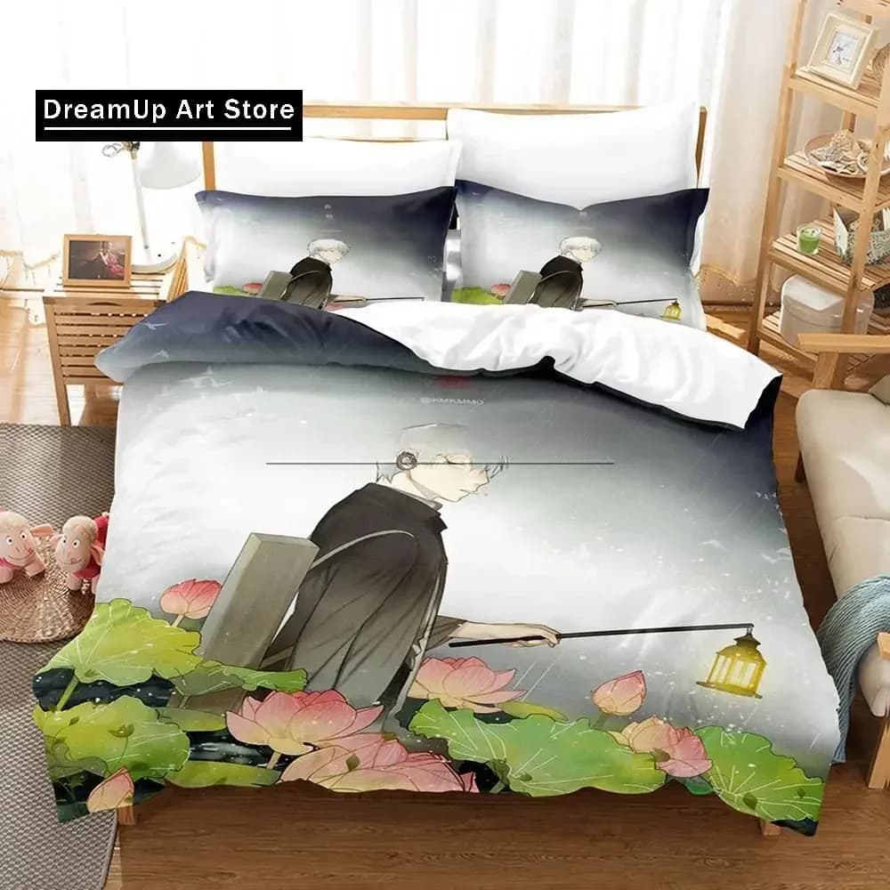 Mushishi Bedding Set Single Twin Full Queen King Size Bed Set Adult Kid Bedroom Duvet cover Sets 3D Print Anime Bed Sheet Set