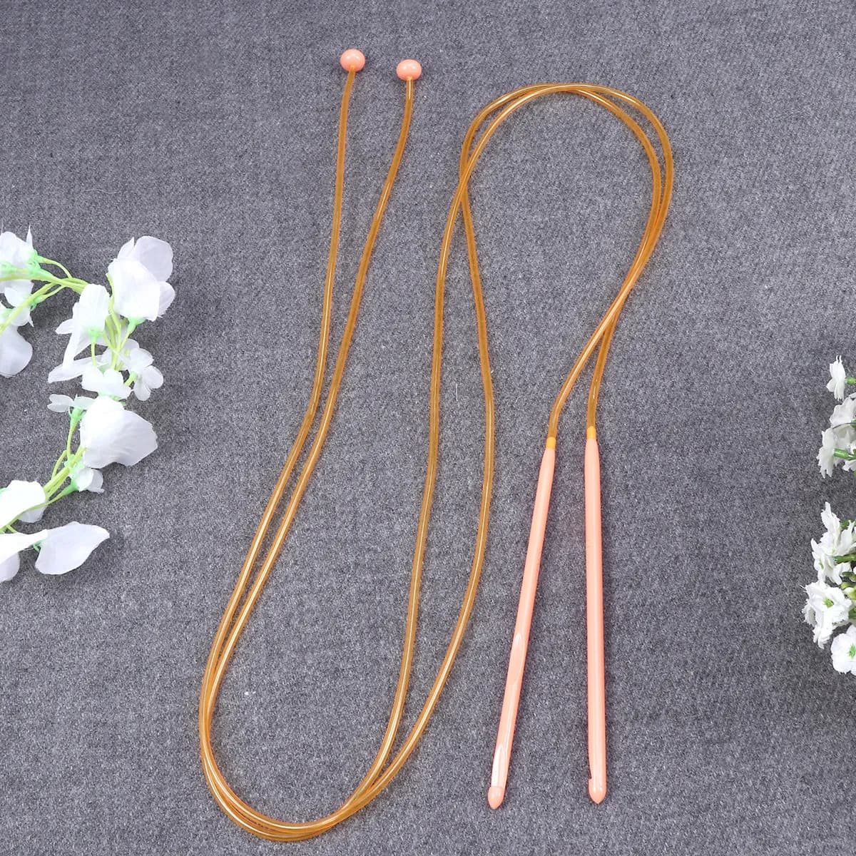 Set di 12 uncinetti in plastica per tappeti afghani e tunisini, a cavo flessibile multi-misura, per tappeti e divani