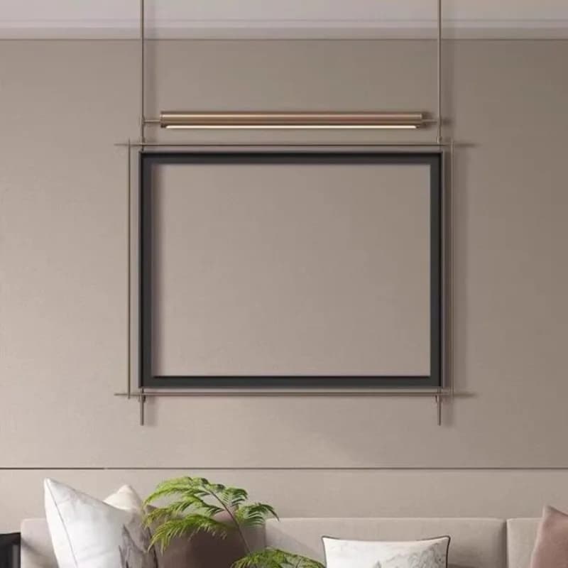 New Chinese-style luminous lamp medieval metal entrance wall lamp picture frame wrought iron pendant living room dining room