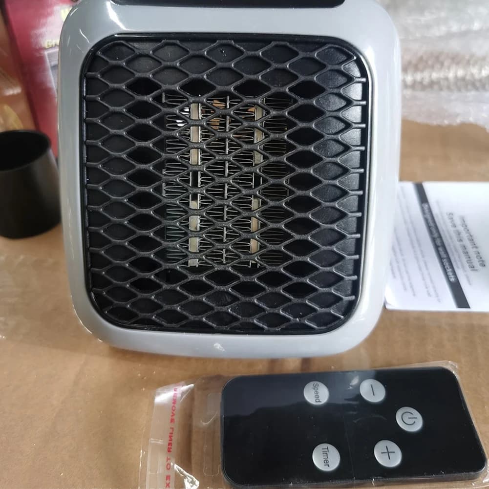 Mini riscaldatore da 800 W per la casa Piccoli ventole per il riscaldamento del bagno Riscaldatore elettrico in ceramica PTC montato a parete con telecomando per uso domestico