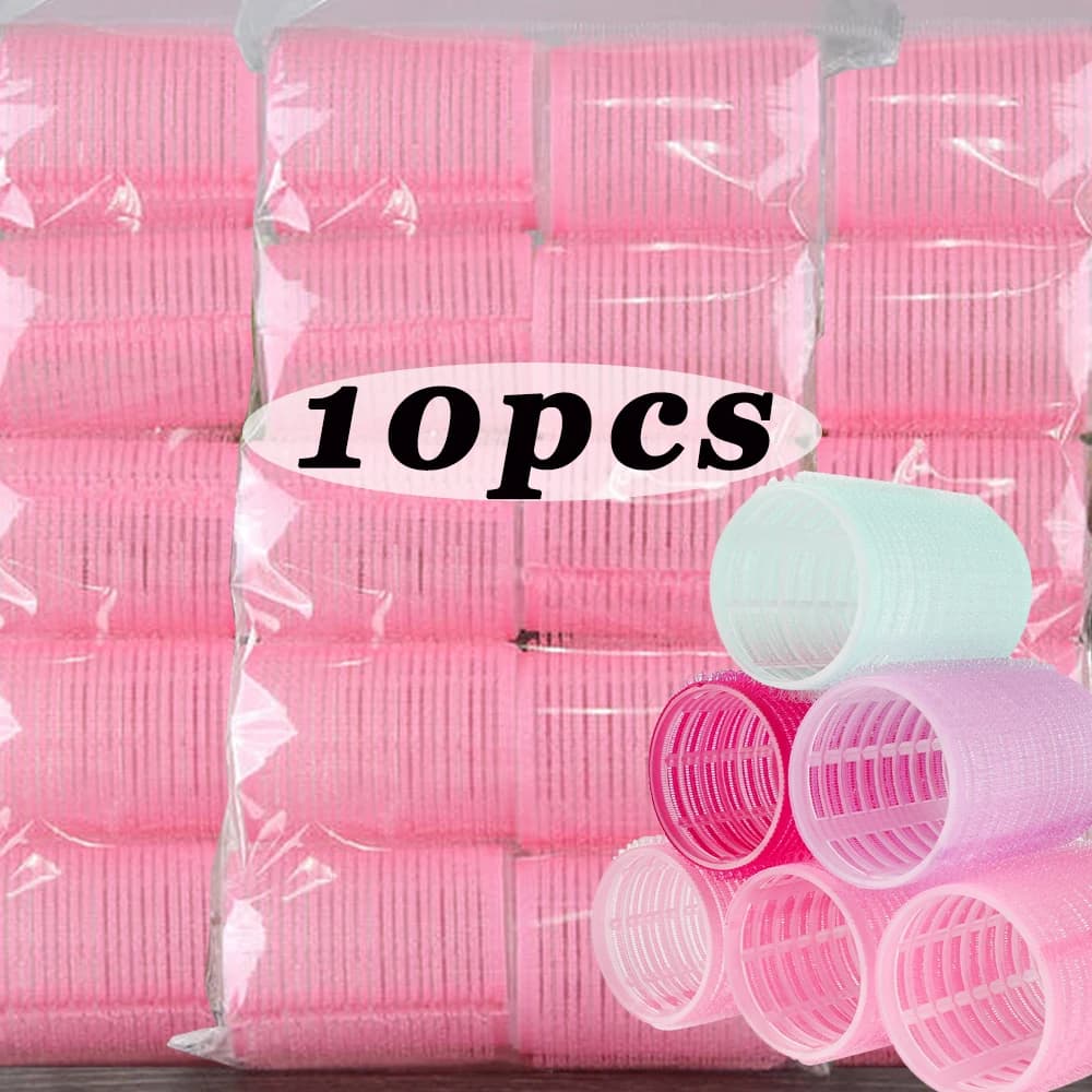 10 pcs Color Casual Bigodini Autoades Great Auto Grip Lazy Air Frangia Curling Women Girls Bigodini Tool For Styling