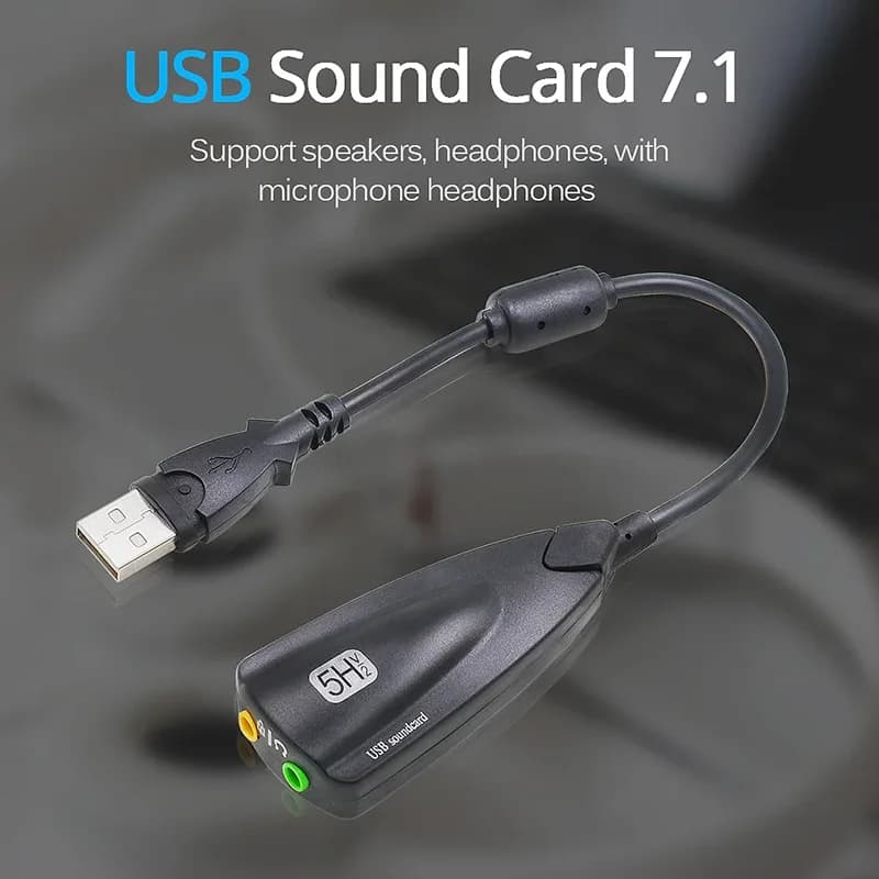 5HV2 stereo 7.1 canali con scheda audio via cavo Scheda audio USB Giochi per computer Scheda audio esterna di fascia alta dedicata