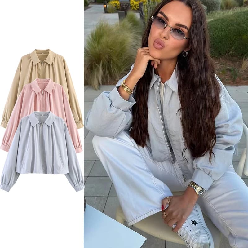 Jackets Women's Spring 2026 New Fashion Loose Elegant Women's Jackets Blouse Street Chic Youth Leisure Holiday Spring Coats