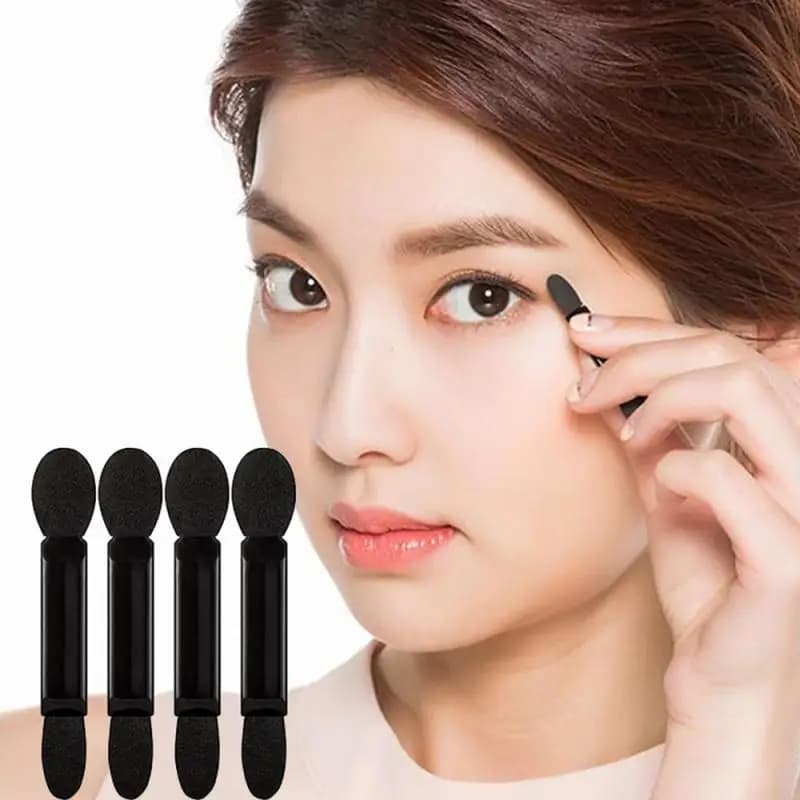 200-piece double-tip eye shadow applicators set - Disposable sponge brushes, portable makeup tools for professional and domestic use