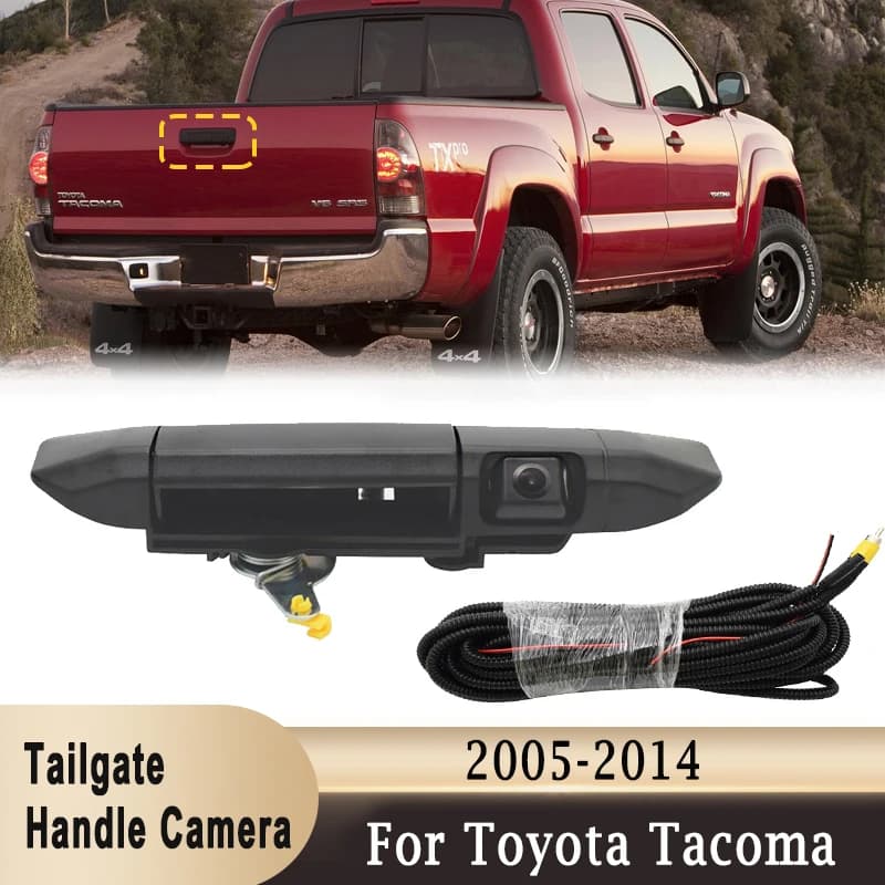 Telecamera per retromarcia telecamera per portellone posteriore di Backup per auto per Toyota Tacoma 2005-2014 Pickup portellone posteriore maniglia per porta telecamera di parcheggio